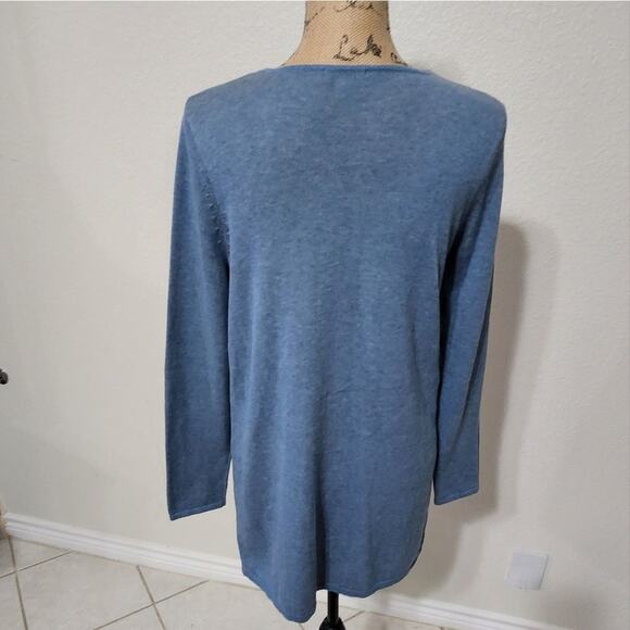 J. JILL super soft blue v-neck tunic size XS - Picture 2 of 5